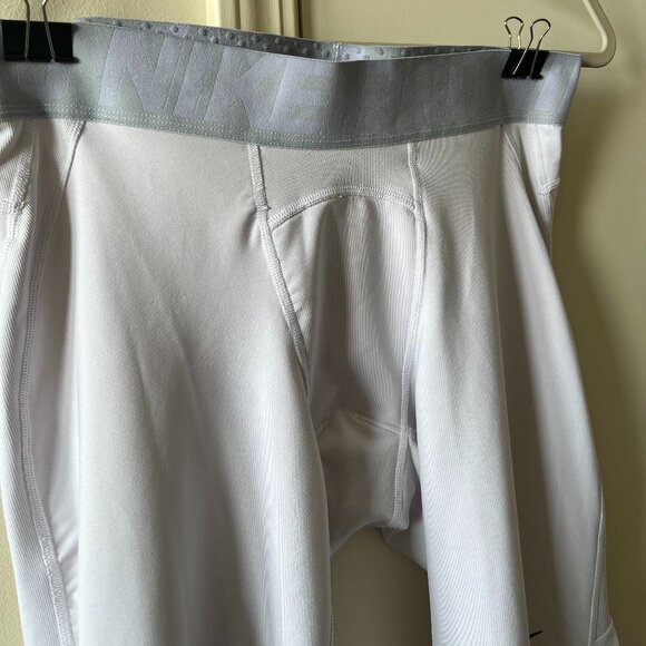 Nike Pro Men’s Tight Fit Training Tights White Size XL - Picture 3 of 6
